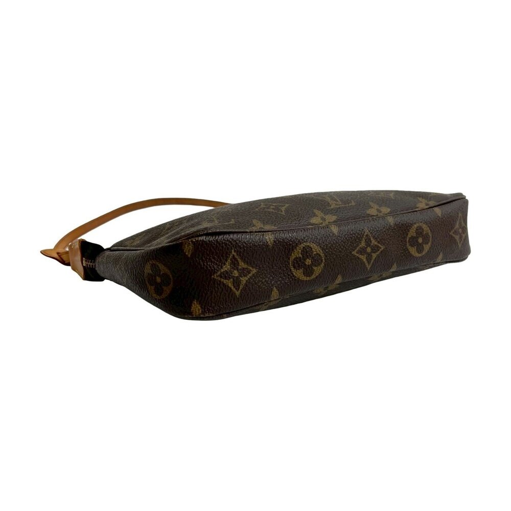 LOUIS VUITTON Brown Monogram Leather Pochette Pouch - Picture 7 of 9